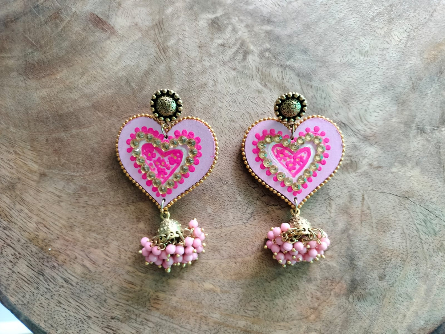 Evil Eye Heart Statement Earrings - 4 Color Variations 💜