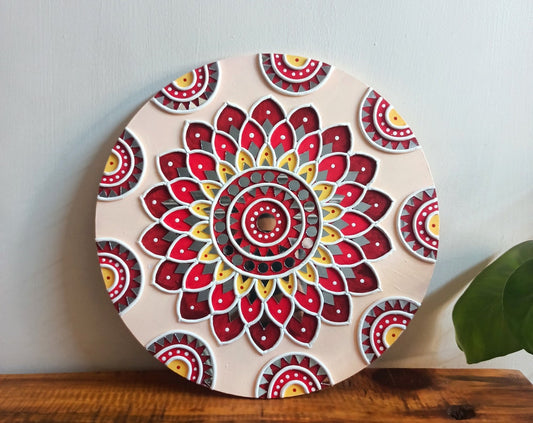 Mandala with Lippan Art