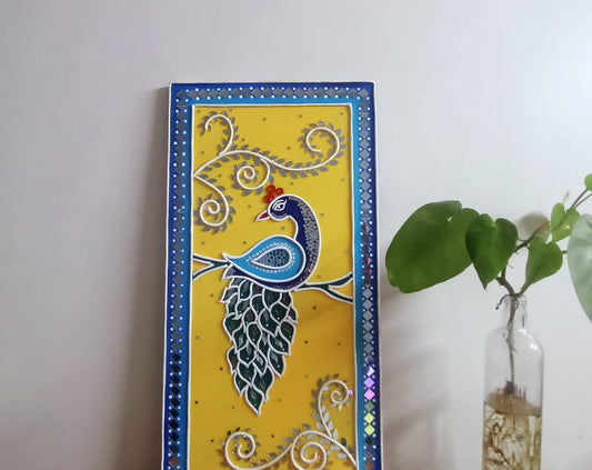 Mud & Mirror Lippan Art Wall Decoration - Peacock