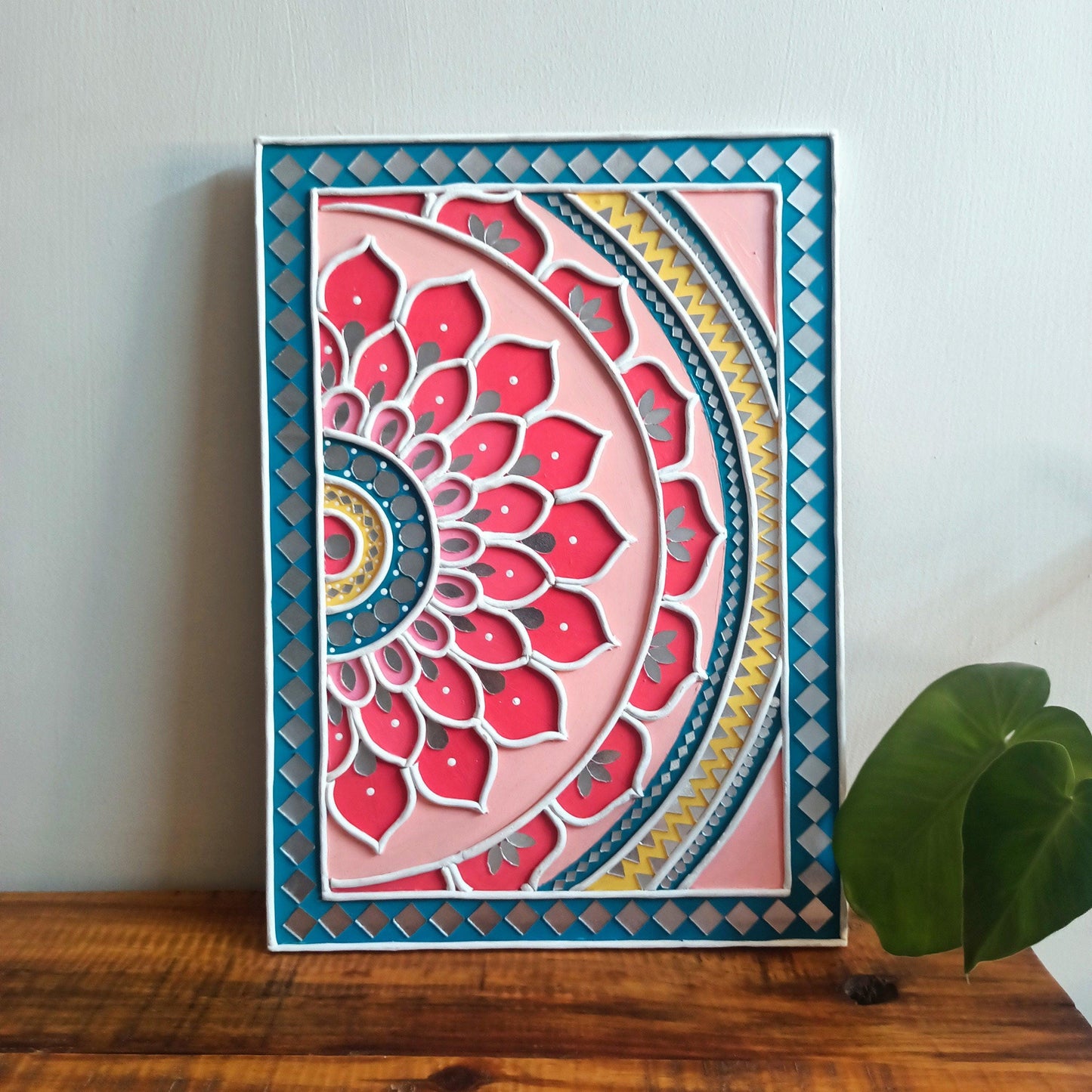 Lippan Art Wall Decor: Mud & Mirror Mandala, Bohemian Folk Art