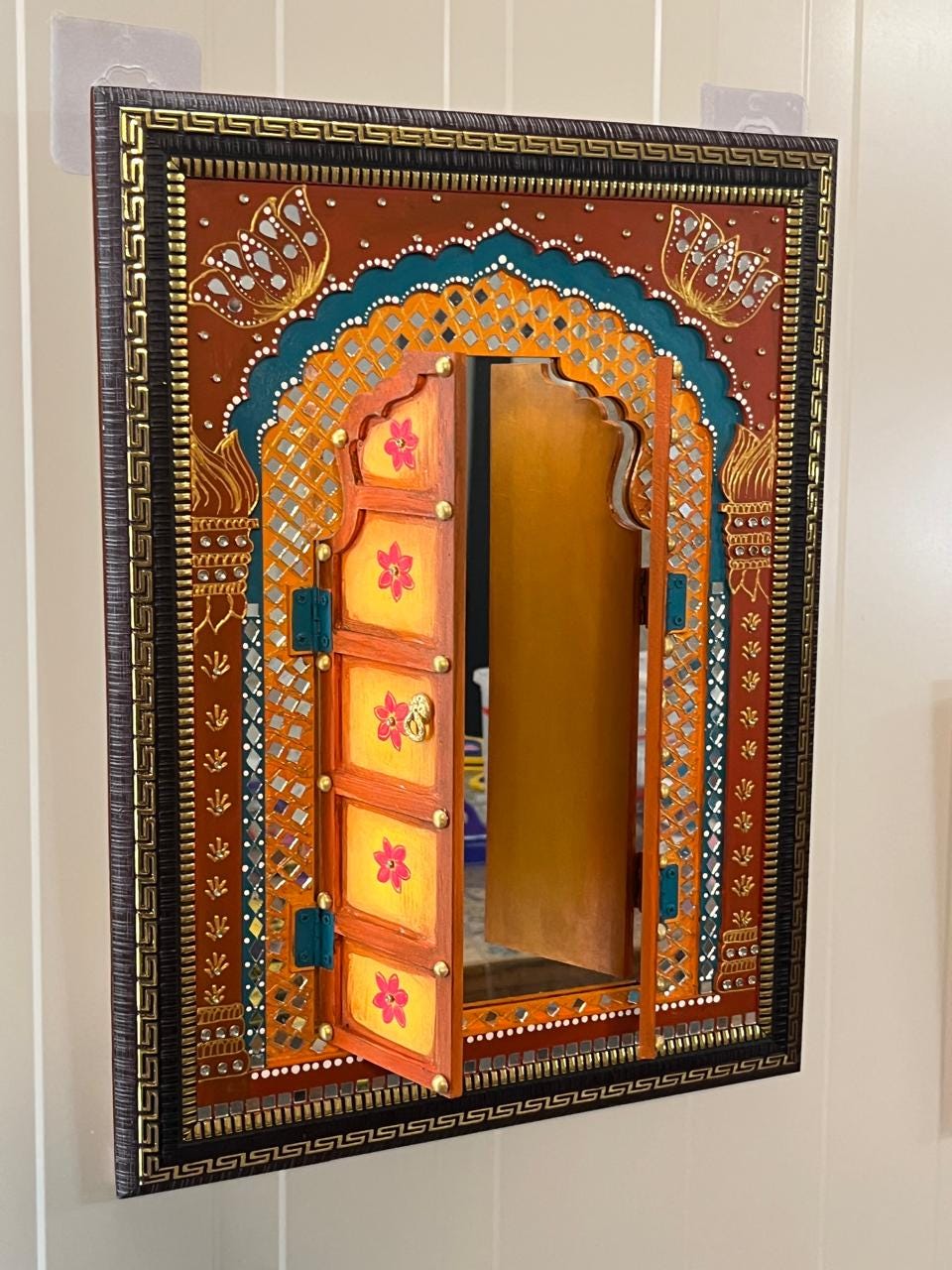 Handmade Jodhpuri Jharokha Mirror | Rajasthani Wall Hanging | Ethnic Home Accent | Housewarming Gift