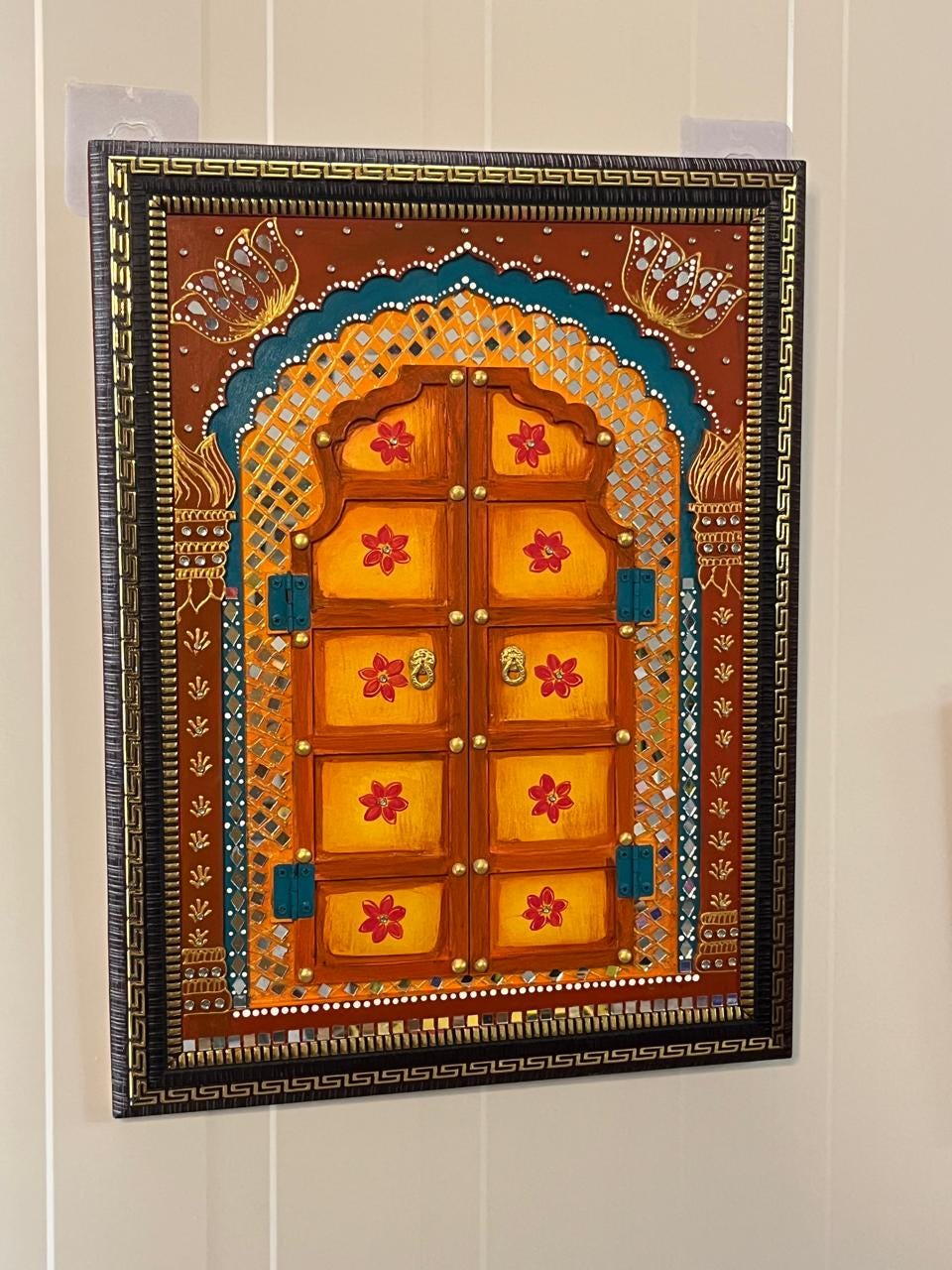 Handmade Jodhpuri Jharokha Mirror | Rajasthani Wall Hanging | Ethnic Home Accent | Housewarming Gift